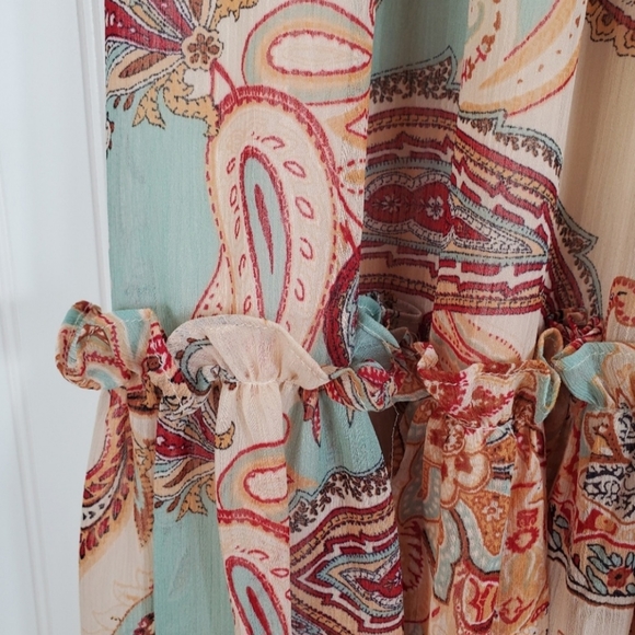 Anthropologie MOON RIVER PAISLEY BOHO MIDI DRESS EUC - Picture 3 of 8